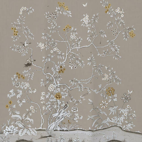 Cranes & Blossom Silk