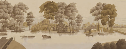 French Sitting Nook Toile Mural