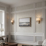 Vinyl-print wallcovering in a fine ivory diamond-lattice motif, shown as a product swatch.