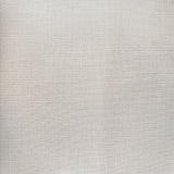Plain tonal textured vinyl-backed wallcovering in coarse basket-weave finish, greige ground, shown applied to a bedroom wall.