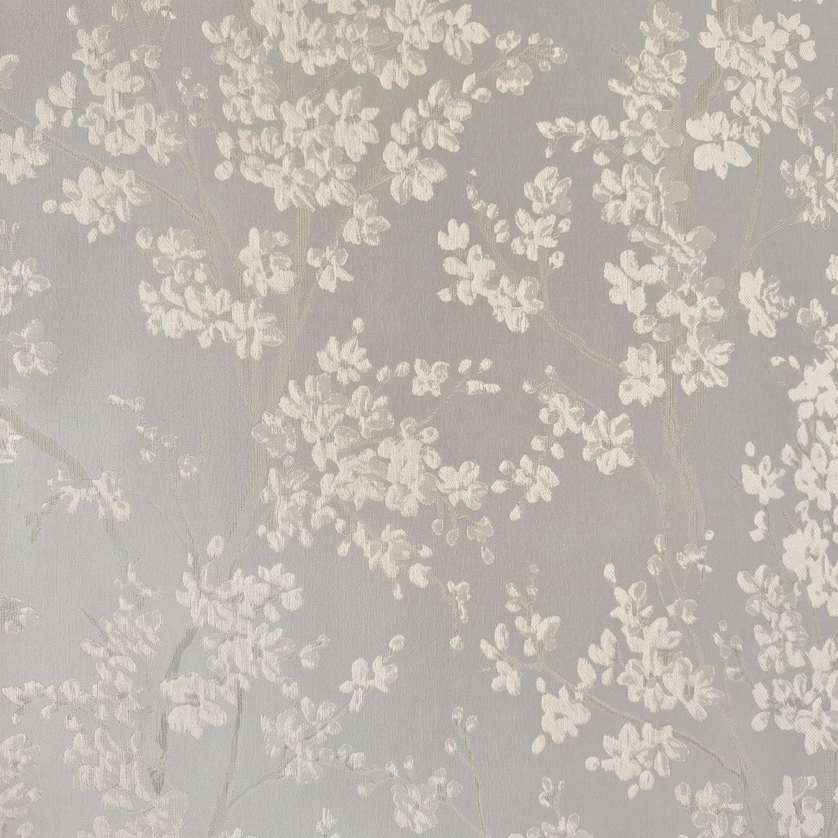 Contemporary WG623-24 grey cherry-blossom wallcovering detail.