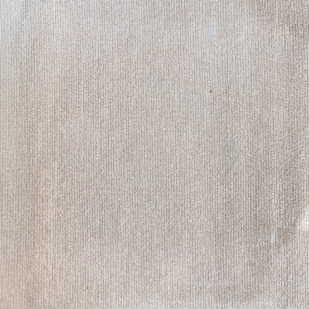 Plain tonal textured vinyl-backed wallcovering in soft irregular-grain finish, ivory-grey ground, shown applied to a wall.
