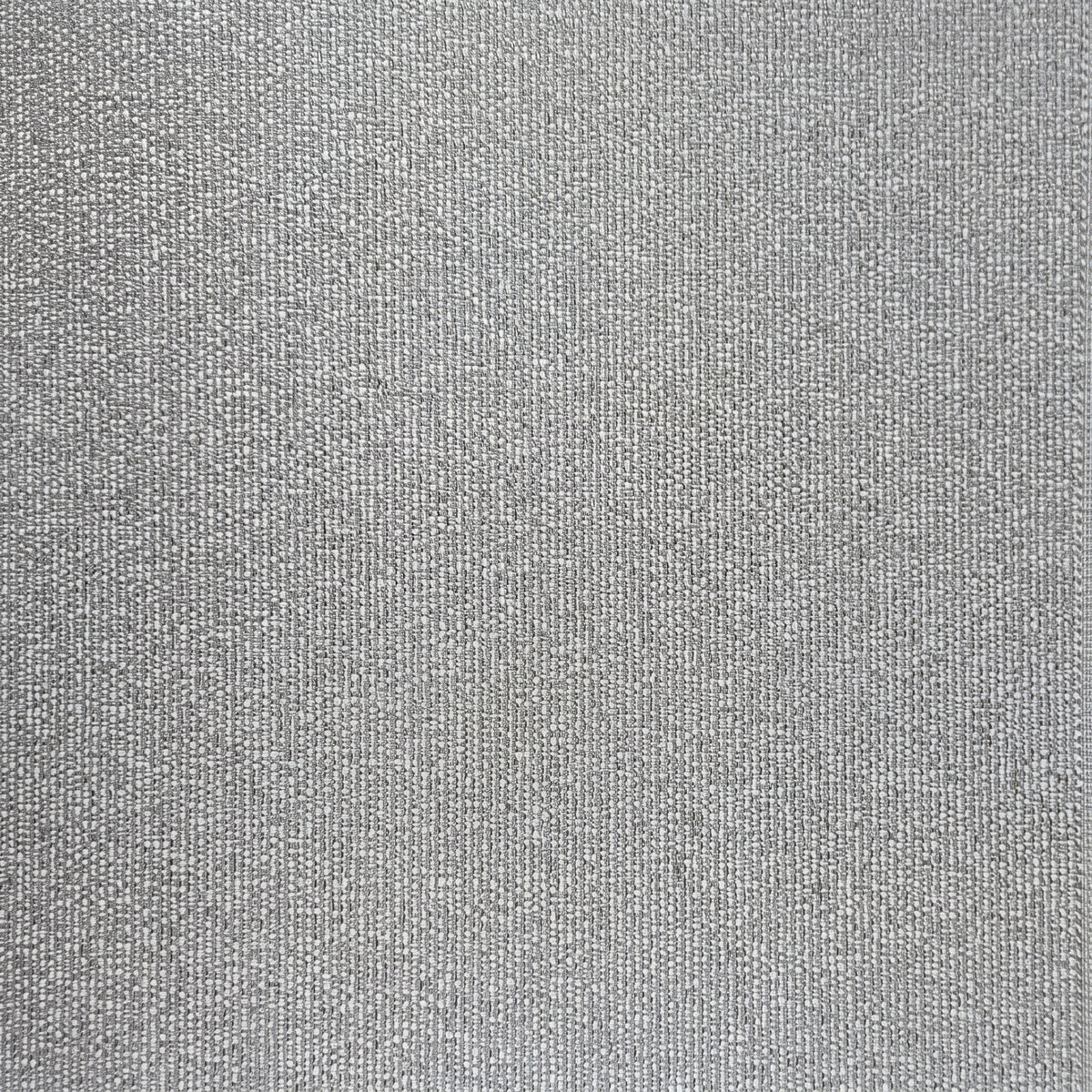 Plain tonal textured vinyl-backed wallcovering in crisp linen-weave finish, grey ground, shown as a product swatch.